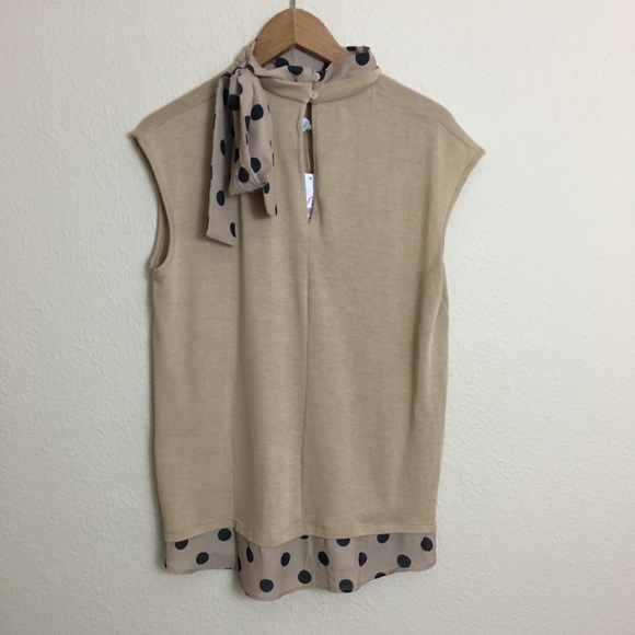 NWT NY&C sleeveless Sweater Career Blouse Large - Picture 2 of 5